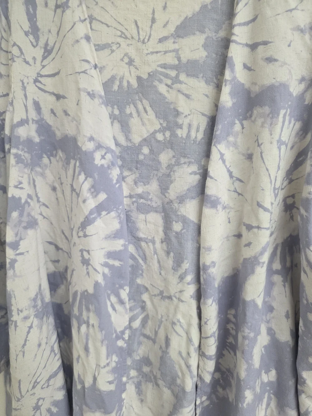 Ava & Viv Lilac and White Tie-Dye Open Front Kimono Cardigan (0698)